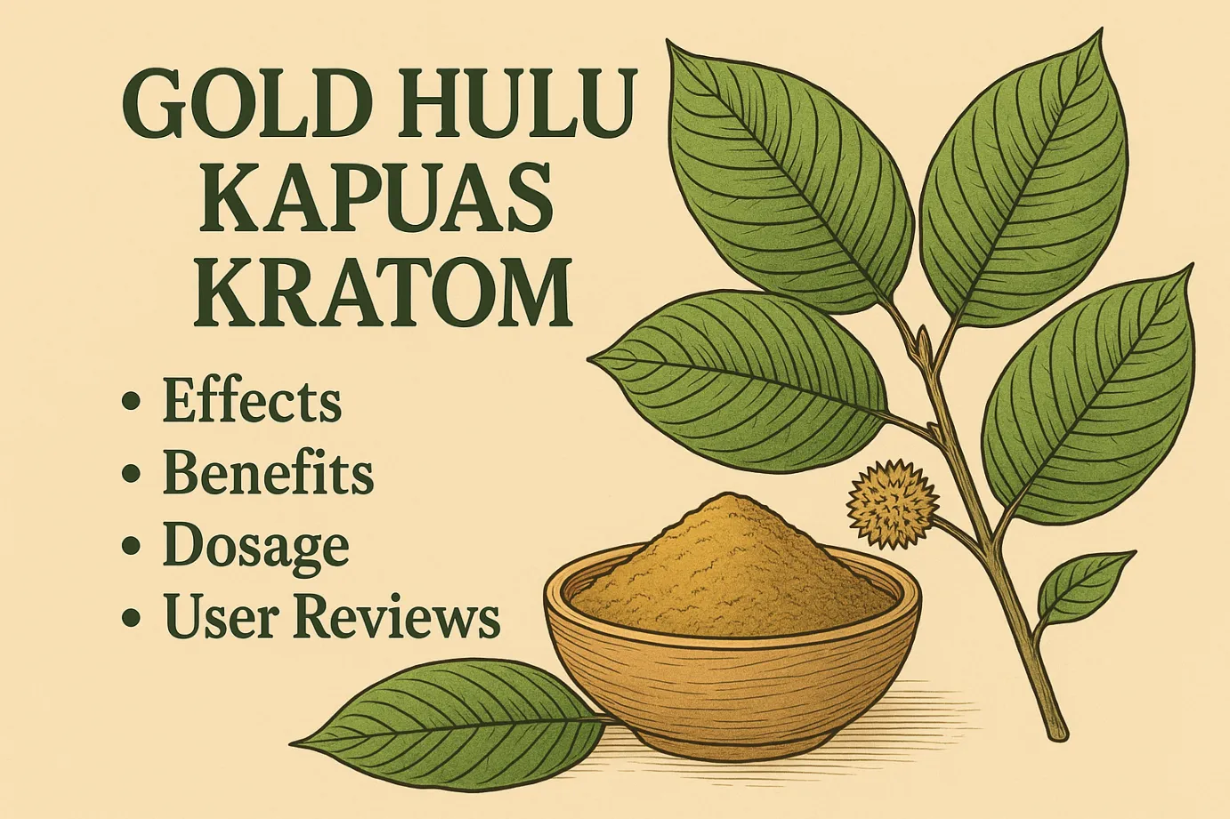 Gold Hulu Kapuas Kratom – Effects, Benefits, Dosage & User Reviews