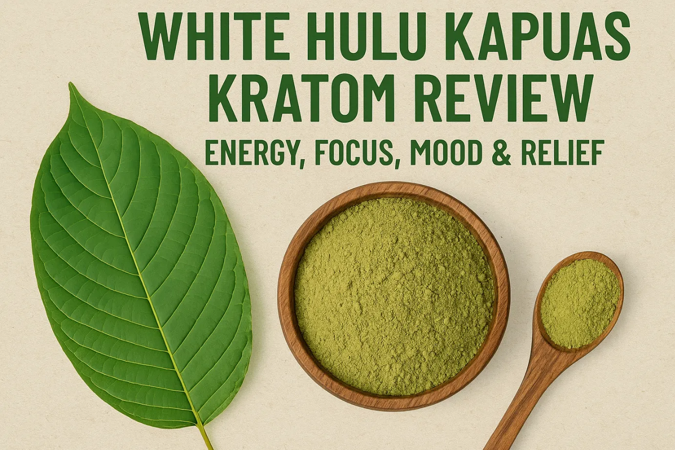 White Hulu Kapuas Kratom Review – Energy, Focus, Mood & Relief