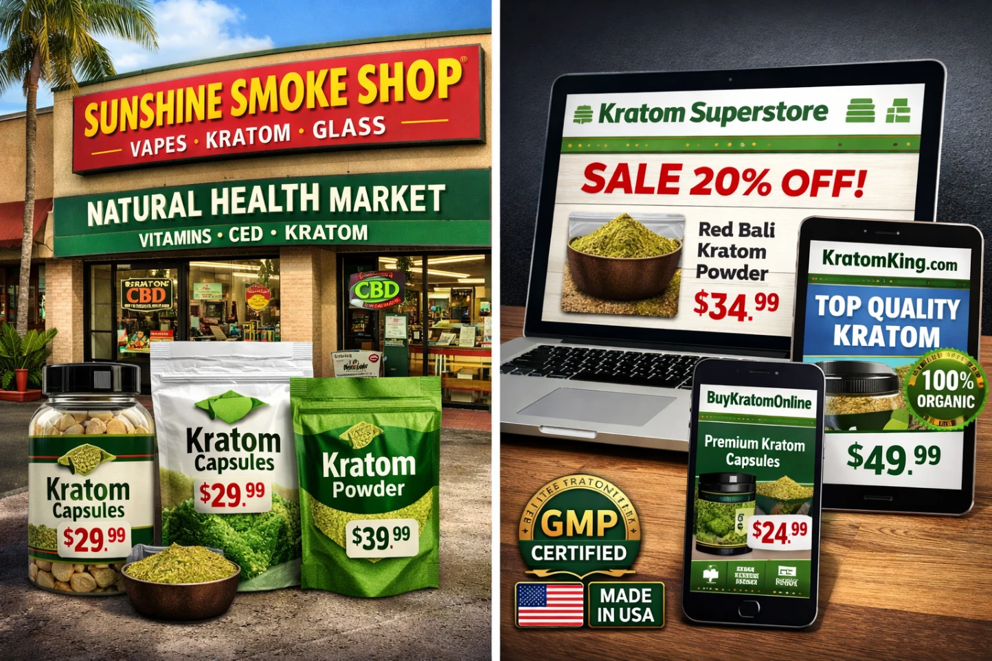 Buy Kratom in Florida Legal Status, Stores