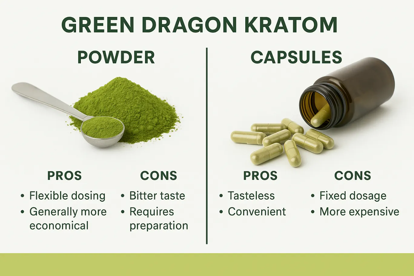 Green Dragon Kratom Powder & Capsules