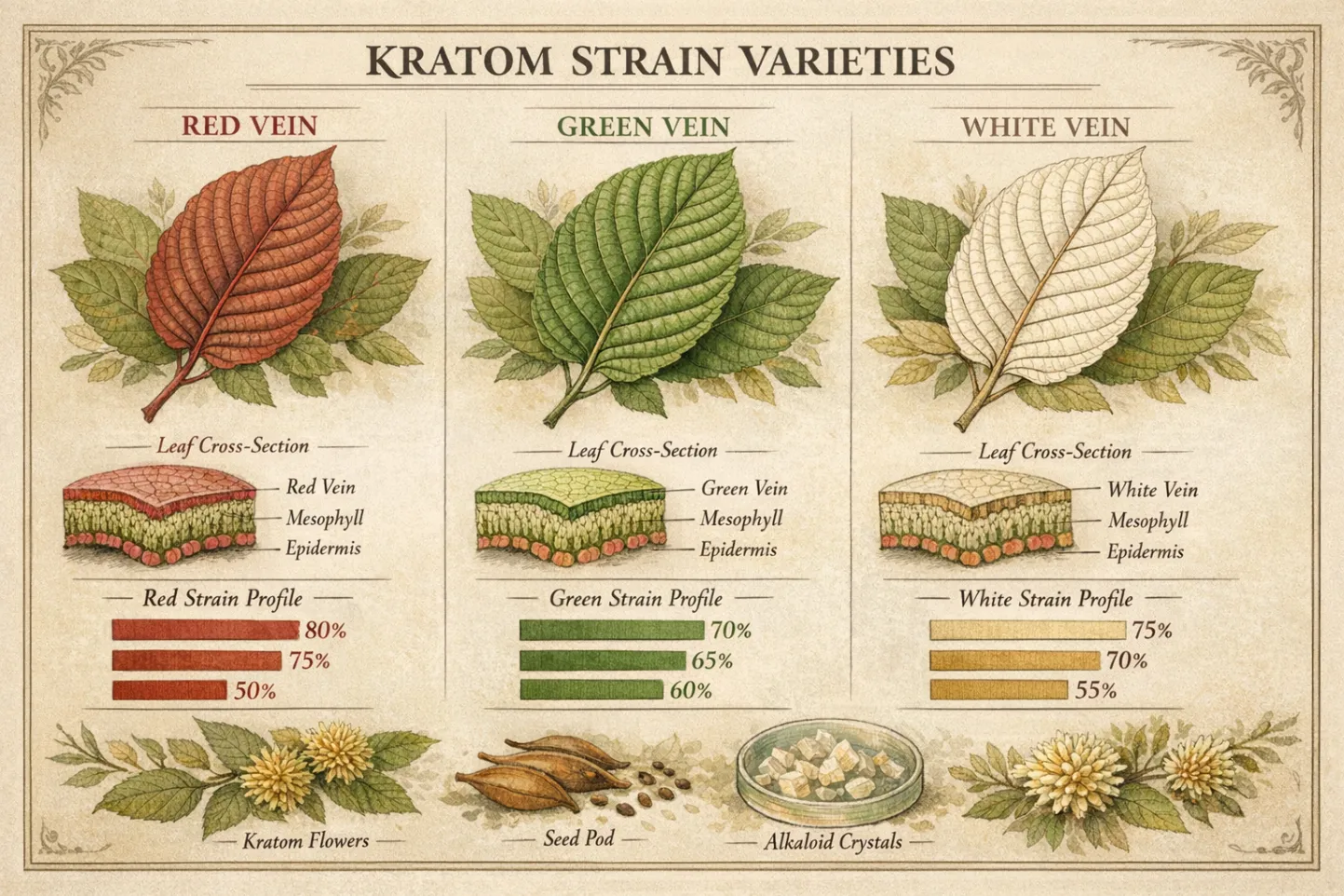 Kratom strains Varieties