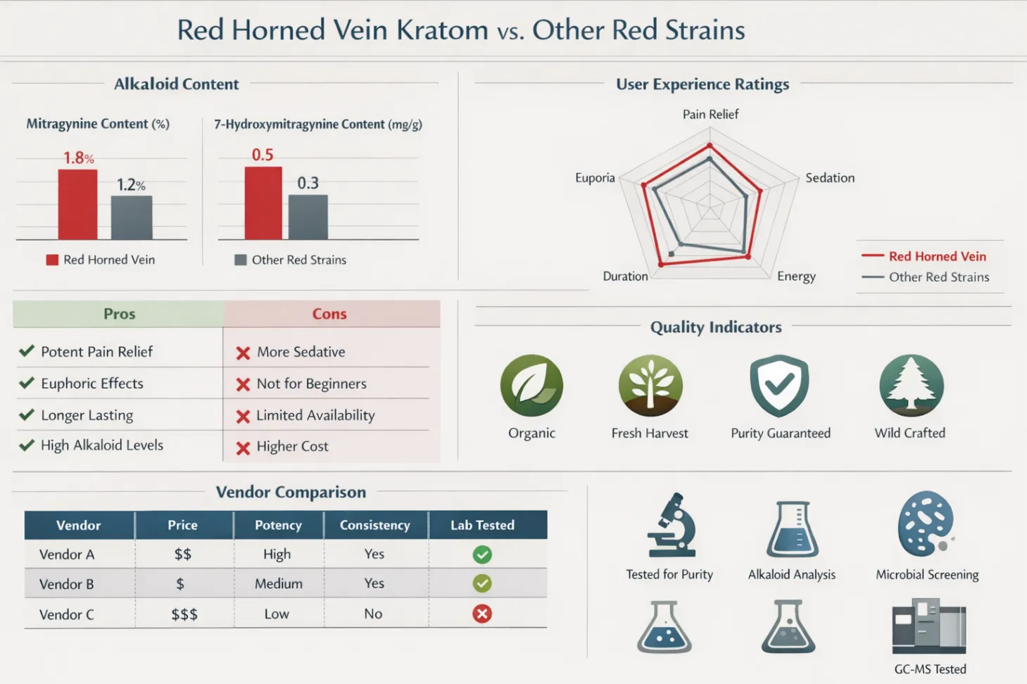 Red Horned Vein Kratom Review vs other strains