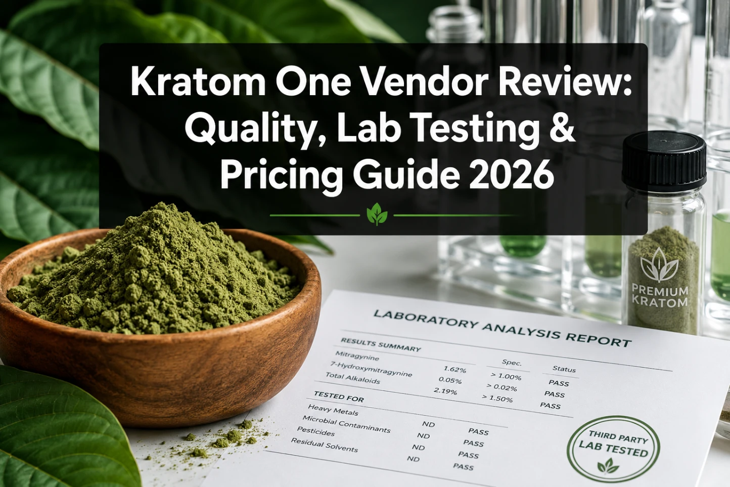 Kratom One Kratom Vendor Review Quality, Lab Testing, and Pricing